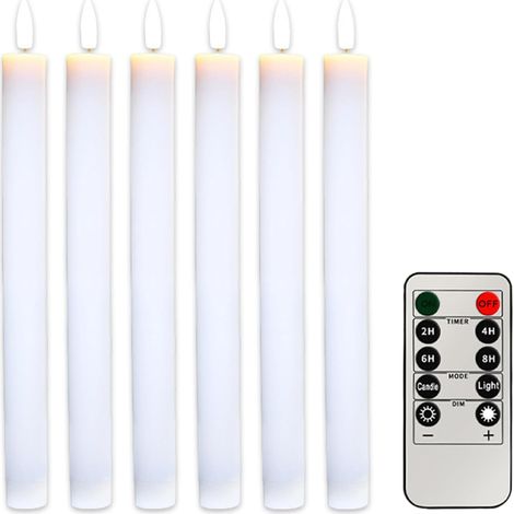 Bougies LED artificielles avec télécommande à 10 touches pour Noël – Décoration de table pour les vacances, Halloween, mariage, tables à manger, salon (1/5)