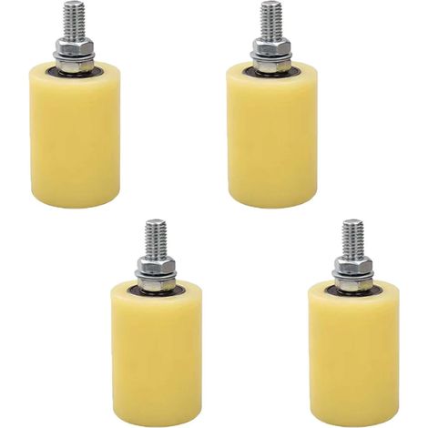 Lot de 4 rouleaux de guidage pour portail coulissant en nylon avec roulement pour porte électrique, portail coulissant, clôture (50 x 70 mm) (1/5)