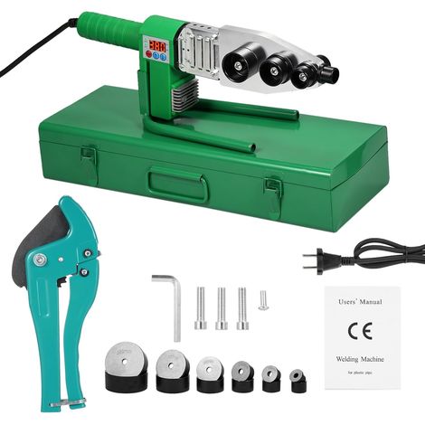 Kit per la saldatura di tubi in plastica, kit per saldatrice per plastica, contiene teste di saldatura di 6 diametri, saldatrice per tubi dell'acqua, utensili per fusione a caldo