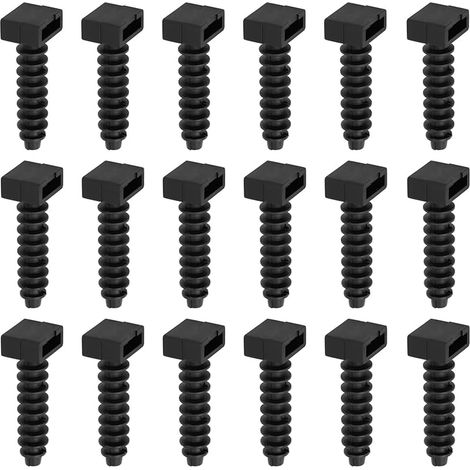 Lot de 50 Supports de Vis de Maçonnerie pour Serre-câbles - Tampons de Fixation en Nylon à Encliqueter dans le Mur - Compatibles avec des Serre-câbles jusqu'à 9 mm - Parfait pour le Bricolage