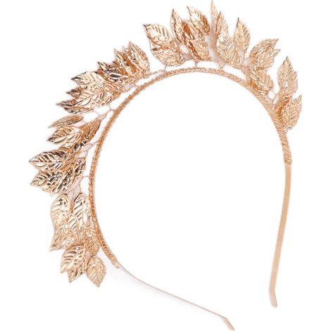 Serre-tête baroque en métal en forme de feuille, bandeau de mariée en alliage tissé à la main, couronne de feuilles, accessoires pour cheveux (1/5)