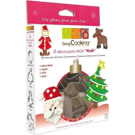 Boîte de 4 découpoirs Noël ScrapCooking
