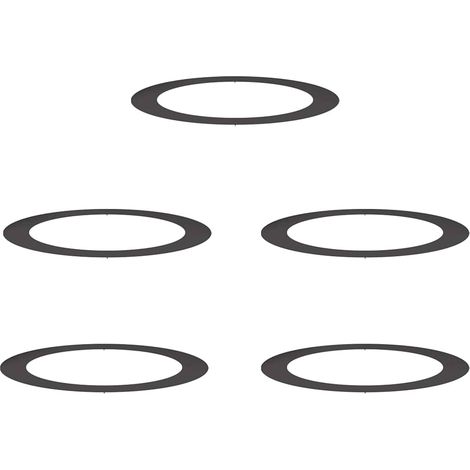 Maison Exclusive - geeignet für flache Baumringe 5 pcs Schwarz Ø9