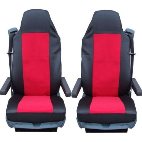 1+1 Sitzbezüge (Hussen) für DAF-Lkw-Sitze, rot