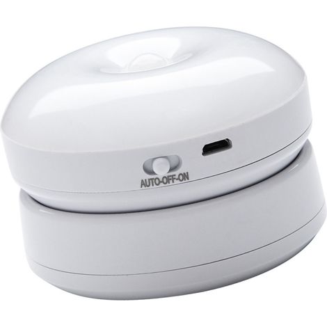 Veilleuse LED rechargeable à détecteur de mouvement, rotation à 360°, lumière blanche, idéale pour les escaliers, les murs, les placards et les armoires. (1/5)