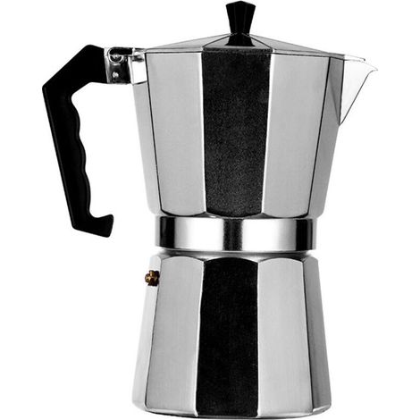 300-ml-Kaffeemaschine aus Edelstahl mit Perkolatorfunktion, robust und einfach auf dem Herd zu platzieren – Silber (1/4)