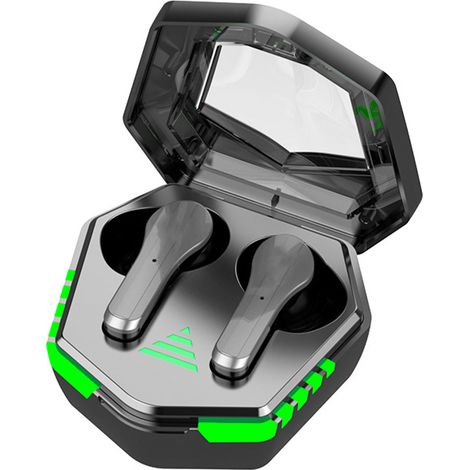 Casque gamer Bluetooth sans fil réduction de bruit intelligente faible consommation latence faible avec micro écouteurs jeu (1/5)