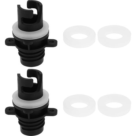 Lot de 2 adaptateurs pompe - Plastique robuste - Compatible Halkey-Roberts - Gonflage rapide paddle kayak - 2,2 x 5,4 cm (1/5)