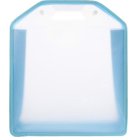 Pochette de rangement portable pratique pour dossiers, sac de rangement réutilisable en plastique pour documents-40.00X34.00X0.80CM-Sky-blue (1/4)