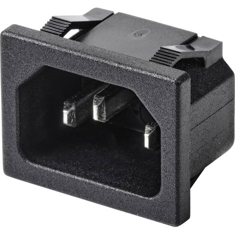 TRU COMPONENTS TC-10088384 Connectique pour appareils réfrigérants C14 embase mâle verticale Nombre total de pôles: 3 10 A noir 1 pc(s) S557082 (1/3)