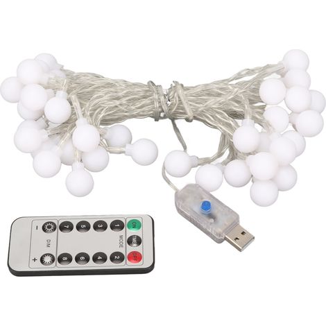 Guirlande Lumineuse LED 19ft 8 Modes Étanche USB avec Télécommande pour Intérieur et Extérieur (1/5)