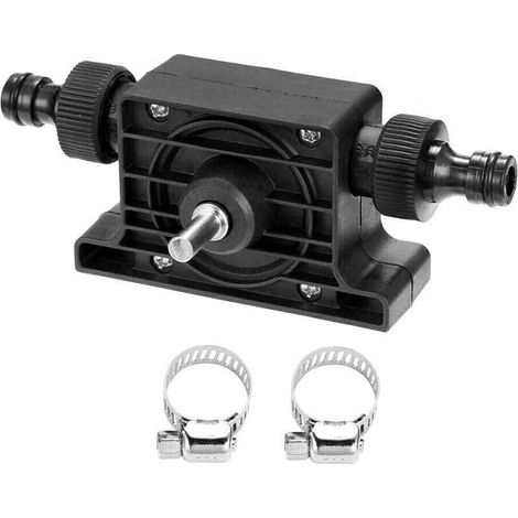 Pompe sur Perceuse pour Eau et Huile - Embout Pompe Fioul Gasoil pour Perceuse Électrique - Auto-Amorçante avec Raccords - Pour Aquarium, Étang, Statuaire, Fontaine de Jardin (1/5)