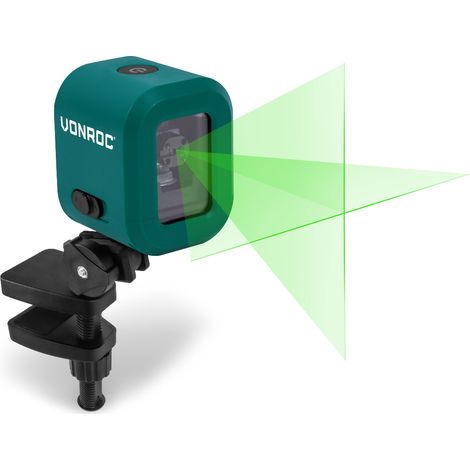 Akku-Kreuzlinienlaser – Grün – 4V – 1800mAh – Selbstnivellierend – 18 Meter Reichweite – Inkl. Klammer, USB-C-Kabel und Werkzeugtasche