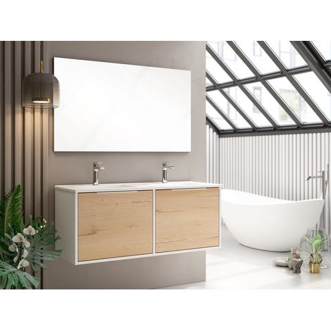 BATHME ONE Conjunto Mueble de Baño Completo 120 cm Blanco - ref: CNB5JRC+SA.LIECO121+CNB25G (1/2)