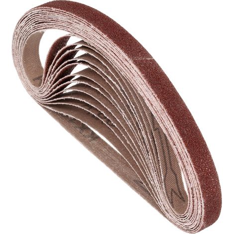 10 Pcs Bandes Abrasives 25mm x 762mm Abrasif Papier De Verre (1/5)