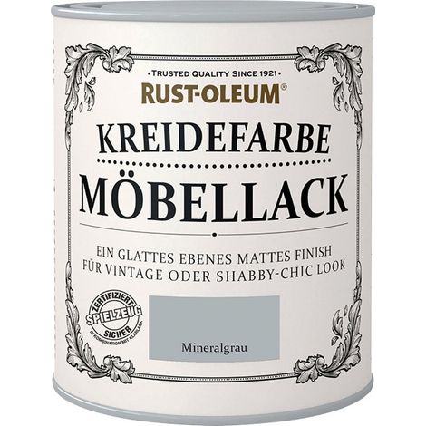 Rust-Oleum Kreidefarbe Möbellack 125 ml mineralgrau Kreidefarbe