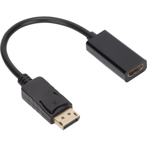 Adaptateur DisplayPort-HDMI Doré Bidirectionnel pour Écran TV, Moniteur, Vidéoprojecteur - Câble Convertisseur Audio Vidéo 4K