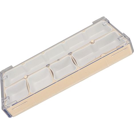 Beyamis Boîte de rangement portable et empilable pour pièces de montre, 5 compartiments, pour vis de montre, beige (1/5)