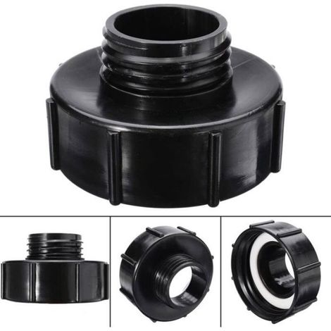 Connecteur de réservoir IBC 1000L, adaptateur S100x8/S60x6, filetage 3/4", robinet et raccords (1/4)