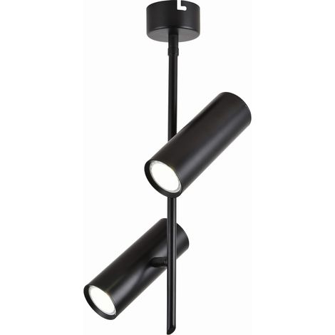 Lampada a sospensione Candellux Tuba LED 2x5W 4000K nera (1/3)
