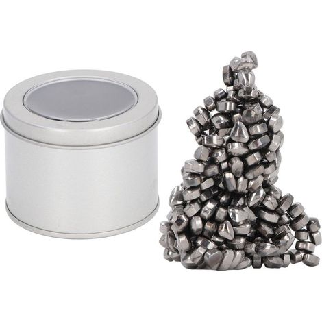 Boules magnétiques avec boîte de rangement, 510 pièces, soulagement du Stress et de l'anxiété, aimants, Mini pierres de Ferrite, jouets de bureau pour adultes, argent (1/5)