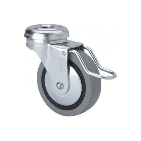rueda giratora placa freno varilla 10bsrfv60cp-pgi poliamix-goma gris liso (1/5)
