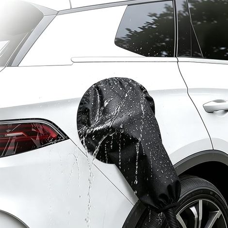 Double Sided Magnetic Car Charger Socket Cover, Rainproof Electric Car Charger Cover with Memory Frame (1/5)