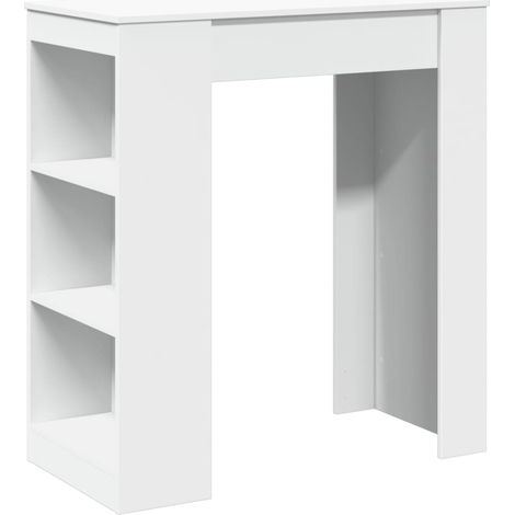 Maison Exclusive - Tavolo Bar con Rastrelliera Bianco 95x47x103,5 cm Multistrato