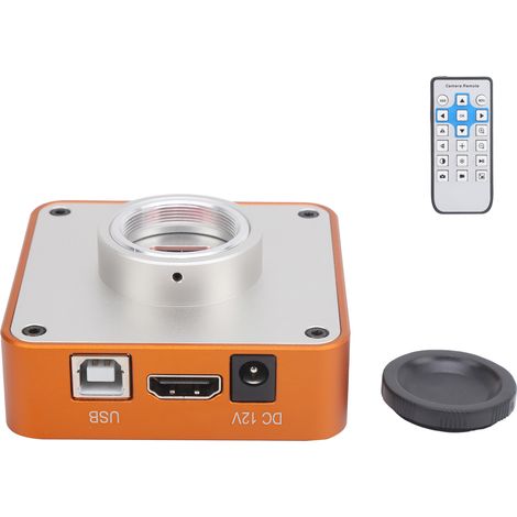 Microscope numérique haute définition 2K 38MP 1080P, objectif caméra industrielle, loupe électronique USB, prise UE 100-240V, grossissement précis pour inspection et soudure. (1/5)