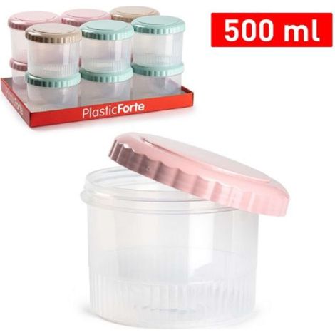 1 Pezzo Barattolo da Cucina Multiuso in Plastica 500 ml Vari Colori