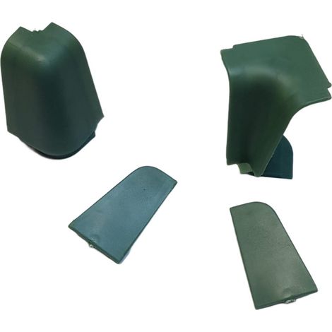 Kit terminali tappi e angolari per alzatina accessori top cucina vari colori colore: verde a becco