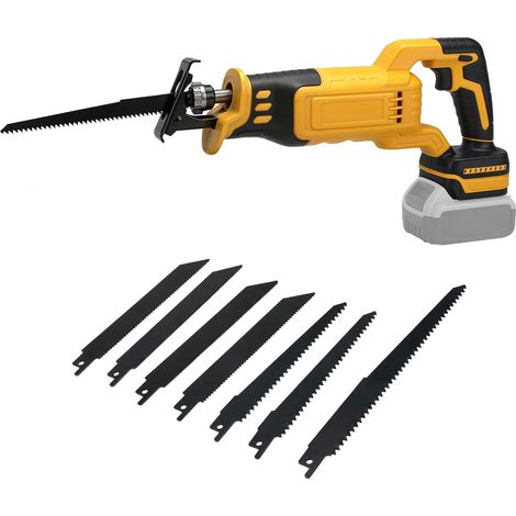Akku Säbelsäge mit 8 Sägeblättern für Milwaukee 18V Akku(Ohne Akkus), Reciprosäge Bürstenlos Motor,variable Geschwindigkeit 0-3500 Hübe/min,Sägeblattwechsel Universalsäge für PVC,Holz, Metall,DIY (1/5)