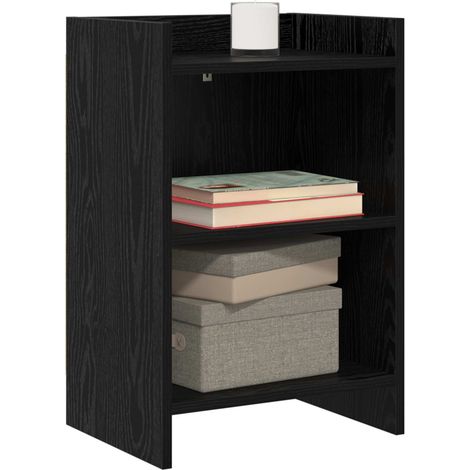 Maison Exclusive - Comodini Rovere Nero 40 x 30 x 60 cm Legno ingegnerizzato (1/5)