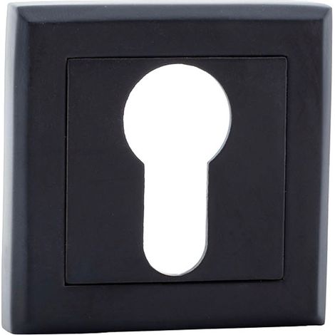 Bocallave roseta cuadrada zamak negro puertas (1/3)