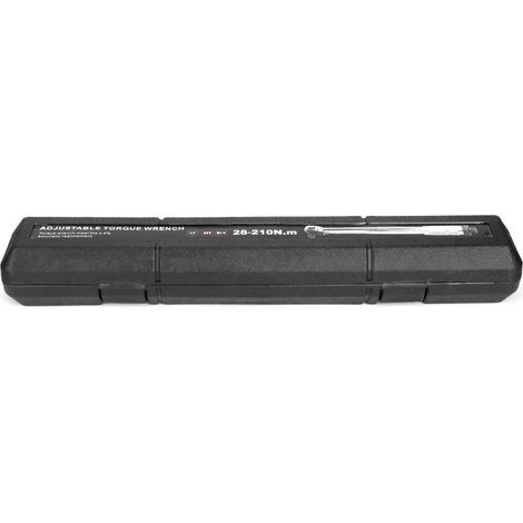Clé dynamométrique 1/2 po 28-210 Nm, clé à cliquet préréglée de haute précision, outils de réparation automobile avec accessoires, système de dégagement rapide 1/2 po (1/5)