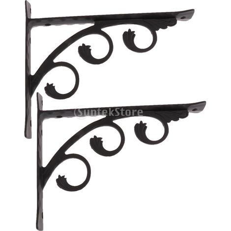 Support étagère Mural En Forme De L De Style Européen, Support Suspendu En Métal 15x12cm (1/5)