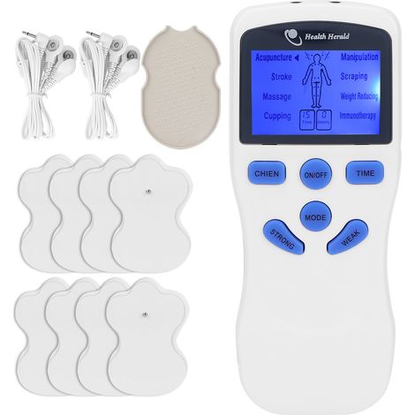 Stimulateur Musculaire Électrique 8 Électrodes pour Soulagement Douleur - Appareil de Thérapie Portable UE (1/5)