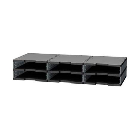 Trieur 6 cases standards Modulodoc Exacompta gris (1/2)