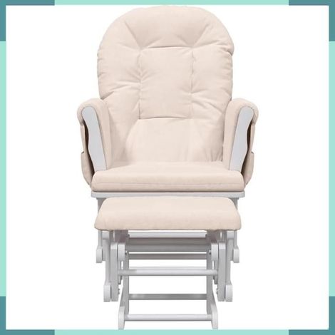 351660 Chaise berante avec repose-pied Rose clair Tissu (1/5)