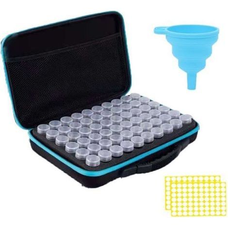 Boite Diamond Painting Rangement - Boite Broderie Diamant Avec 60 Petits Compartiments De Rangement, outils de peinture diamant -C (1/3)