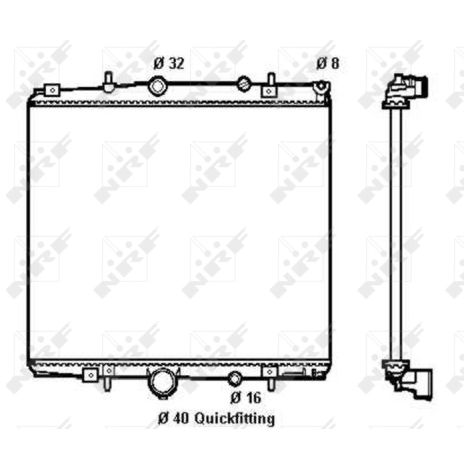 Radiateur, refroidissement du moteur NRF 58313 CITROËN 1330A4 1331TC 9641728080