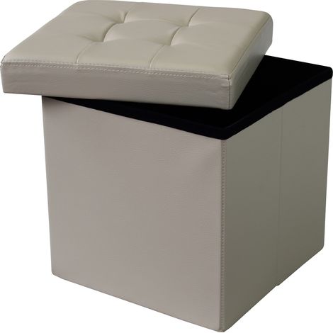 ZARA - pouf quadrato in ecopelle (1/4)