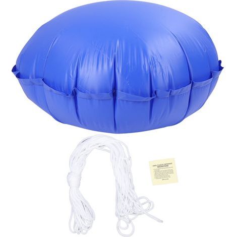 Oreiller Piscine Gonflable Rond Bleu Foncé 120cm – Coussin Protection PVC Épais pour Piscine Extérieure Hors Sol, Résistant au Gel Hiver (1/5)