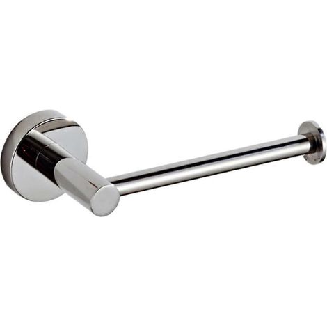 Distributeur de papier toilette jumbo, à perforer et à fixer au mur, pour un seul rouleau, pour salles de bain et toilettes, noir transparent (1/5)