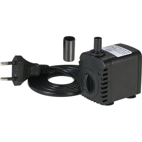 Pompe submersible 600 L/H 8 W avec 2 buses, noire, pour aquarium et hydroponie, pompe 220-240 V pour fontaine (1/5)