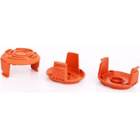 Juego de 3 tapas para carretes de desbrozadora, tapas de repuesto para desbrozadora WORX WA0010, reemplaza la tapa del carrete WORX WA6531 GT-Crezuo-Crezuo