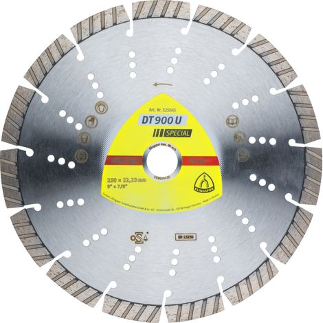 KLINGSPOR Diamanttrennscheibe DT 900 U Special, 230 x 22,23