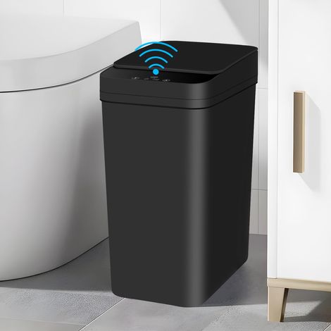 Poubelle de cuisine 12 L, poubelle à capteur automatique, compatible avec les piles AA, corbeille à papier intelligente pour salle de bain (1/5)