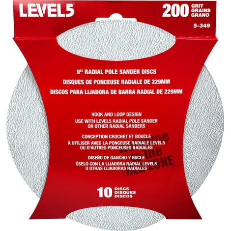 LEVEL5 Schleifscheiben 10-Pack 200 Körnung für 9“ 5-349 (1/5)