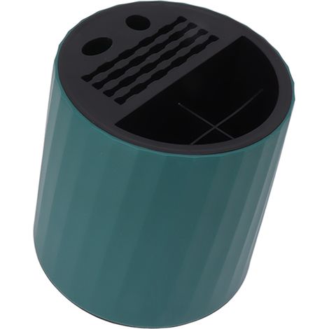 Support cylindrique pour couteaux de cuisine, rotation à 360°, bloc de rangement multi-couteaux (couteaux, baguettes, cuillères, fourchettes), vert (1/5)